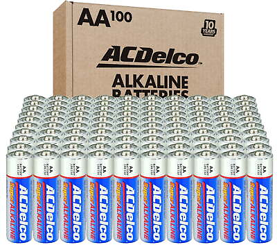 #ad AA Batteries Super Alkaline AA Battery 100 Count $24.79