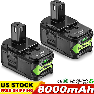 #ad 8.0Ah Liithium ion Battery For Ryobi 18V ONE P108 P102 P103 P104 P105 P107 P109 $28.98