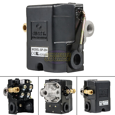 Heavy Duty 25 Amp Air Compressor Pressure Switch Control Valve 95 125 PSI 4 Port #ad #ad $20.95