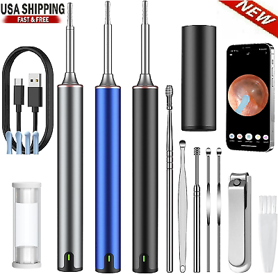 #ad Upgraded LED Ear Wax Cleaner Ear Camera Otoscope with Light Cleaner Removal Kit $17.59
