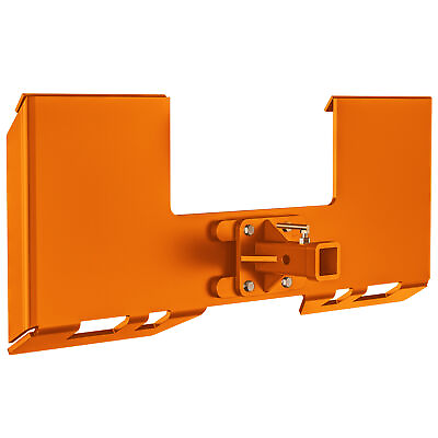#ad 3 8quot; Thick Skid Steer Mount Plate Quick Attach W 2quot; Removable Hitch Orange US $183.99