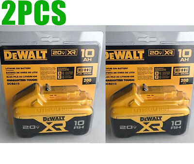 DEWALT DCB210 20V MAX XR 10Ah Lithium Ion Battery 2PCS #ad $146.00
