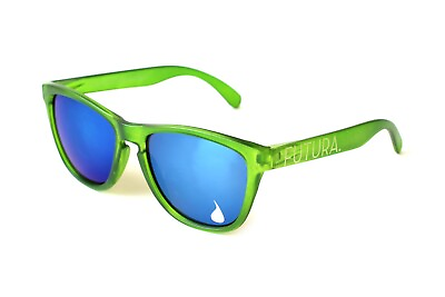 #ad #ad Futura Sunglasses Green Frames Blue Mirror Lenses Frogskins Goodr Blenders $18.99