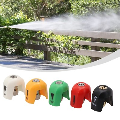 #ad Quick Connector Spray Tip 5pcs Black Gray Green Pressure Washer Nozzle $14.50