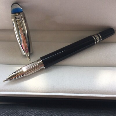 #ad Luxury Blue Planet Series BlackSteel Color 0.7mm nib Rollerball Pen NO BOX $19.80