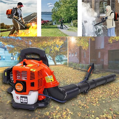 #ad Leaf Blower Backpack Gas Powered Snow Blower 550CFM 190MPH 43CC 2 Stroke 1.7HP $109.90