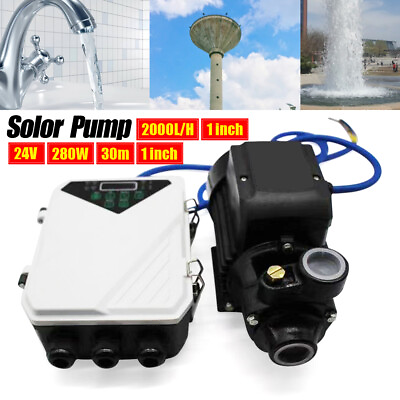 280W Solar Water Pump Surface Water Transfer High Pressure 24V Garden Irrigation $188.10