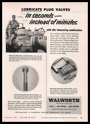 #ad 1954 Walworth New York High Pressure Lubricant Gun Photo Vintage Print Ad $13.08