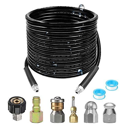 #ad Selkie Pressure Washer Sewer Jetter Kit 100Ft Hydro Drain 100ft $61.75