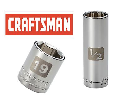 Craftsman Easy Read Socket 1 2 or 3 8quot; Drive Shallow or Deep Metric mm SAE Inch $4.95