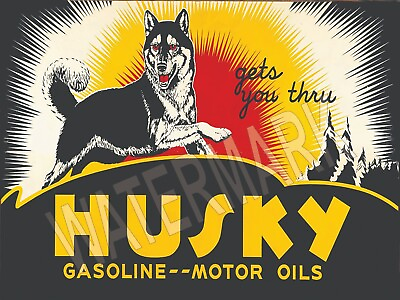 #ad #ad Husky Gas Motor Oil High Quality Metal Magnet 3 x 4 inches 9140 $5.95