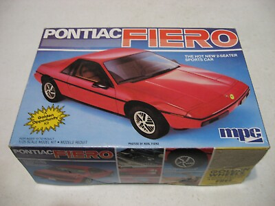 #ad Empty Box Only MPC 1984 Pontiac Fiero Model Kit #1 0883 $11.66