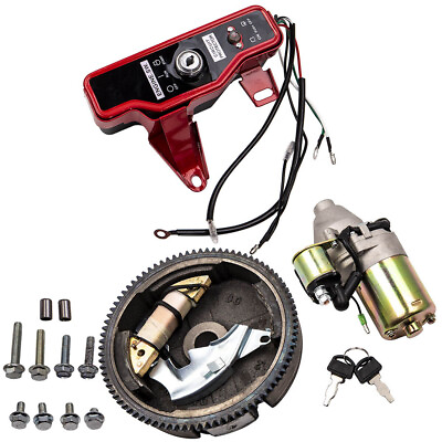 #ad Gx160 Gx200 Electric Start Kit Starter Motor for Honda Flywheel Switch P St18 $61.20