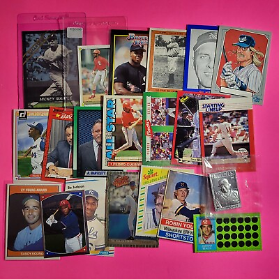 #ad Lot of 22 Vintage Oddball Baseball cards HOFs Stars Rare sets SPs Bo mantle $24.99
