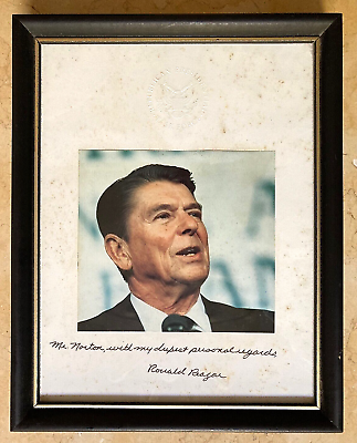 #ad PRESIDENT RONALD REAGAN INSCRIBED AUTOGRAPHED PRESIDENTIAL TASK FORCE CERTIFICAT $150.00