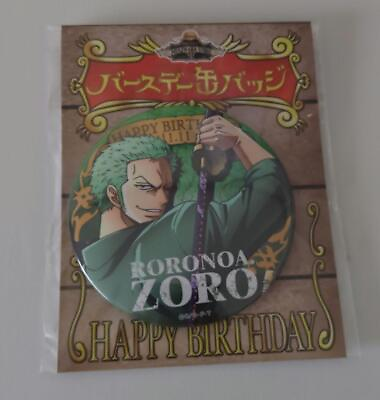 #ad One Piece Mugiwara Store Limited Birthday Can Badge Roronoa Zoro $37.08