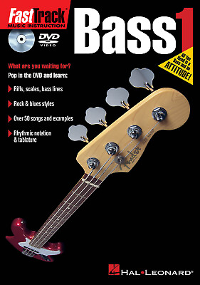 #ad FastTrack Bass Method 1 for Beginner Learn to Play Bass Guitar Music Video DVD $7.99
