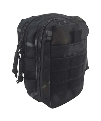 #ad Splitter Pouch BTP Black Camo Admin Bag Tactical Molle Field Gear Combat Webbing GBP 15.99