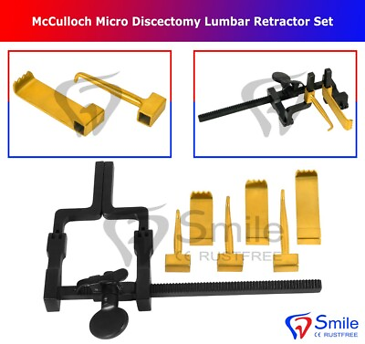 #ad German Premium McCulloch Micro Discectomy Lumbar Retractor Set CE Smile U.K $239.39