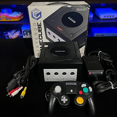 Nintendo Gamecube Black GC Console Complete in Box CIB Region Switch Mod #2 #ad $189.99