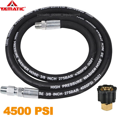 #ad YAMATIC Pressure Washer Jumper Hose Whip Hose 3 8#x27;#x27; FNPT x M22 14mm Adapter $26.17