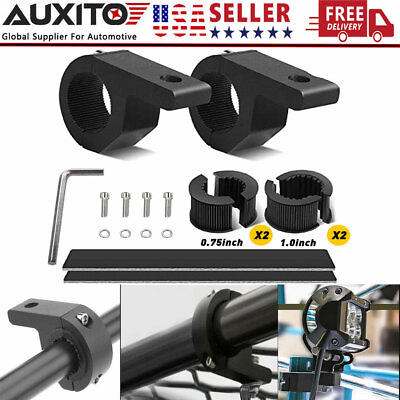 2X 1#x27;#x27;inch BULL BAR MOUNT BRACKET TUBE CLAMPS FOR LED WORK LIGHT BAR OFFROAD 4X4 #ad $13.99