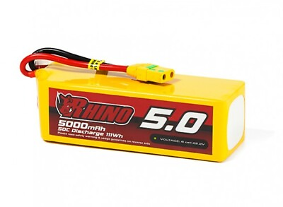 #ad HobbyKing Rhino 5000mAh 6S 50C Lipo Battery Pack w XT90 $79.99