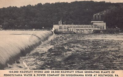 #ad Vintage Postcard Hydro Steam Generating Plants Water amp; Power Co. Holtwood PA $10.39