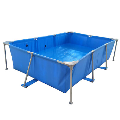 #ad Rectangular Metal Frame Swimming Pool Portable Above Ground Easy Set Pool Family $149.99