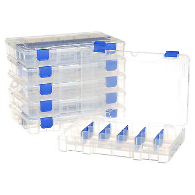 #ad #ad USA Set of 6 4007 Clear Tuff Trainer 24 Compartments Fishing Tackle Box $23.65