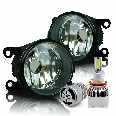 #ad For Honda Replacement Fog Lights Front Bumper Lights w C6 LED Bulbs Clear $85.70