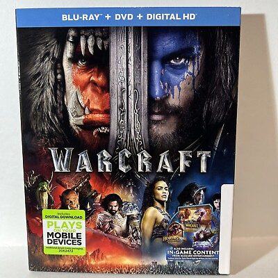 #ad Warcraft Blu ray DVD combo 2016 Open Item $3.50