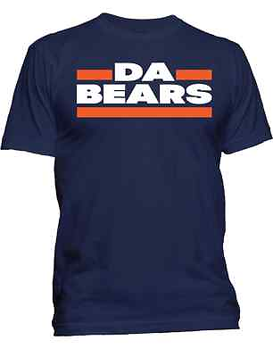 #ad New Men#x27;s Da Bears Chicago Football T Shirt Athletic Sports Fan Graphic Tee $18.99
