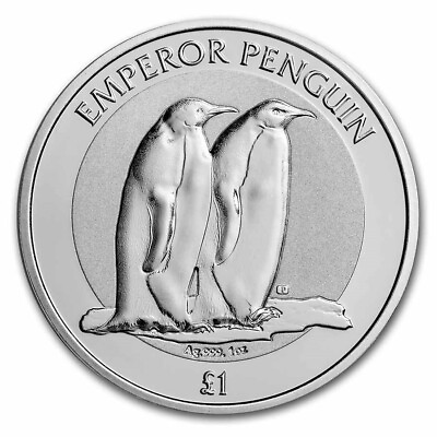2023 British Antarctic Territory 1 oz .999 Silver $1 Emperor Penguin Limited #ad $39.99
