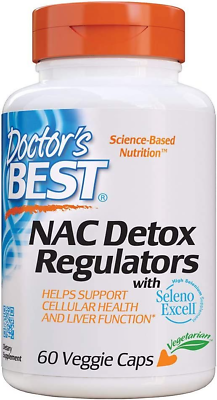 Doctor#x27;s Best NAC Detox Regulators with Seleno Excell 60 Count Pack of 1 $9.12