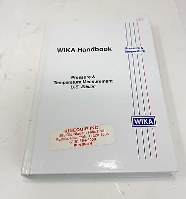 #ad WIKA Handbook – Pressure and Temperature Measurement 1998 Hardcover $29.99