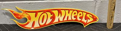 #ad Hot Wheels Diecut Metal Sign Toy Cars Racing Chevy Mustang Ford Gas Oil $79.99