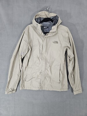 #ad The North Face Mens Windbreaker Jacket Size Small Full Zip Beige Hooded $18.00