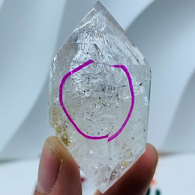 #ad Natural Enhydro quartz crystal Herkimer diamond Big mobile water droplets 79g $69.29
