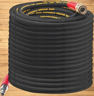 #ad #ad Hourleey 50FT High Tensile Wire Power Pressure Washer Hose w 3 8quot; Quick Connect $65.05