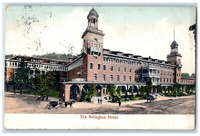 #ad 1907 The Arlington Hotel Building Hot Springs Arkansas AR Antique Postcard $29.95