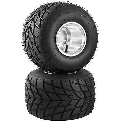 #ad VEVOR Pack of 2 Go Kart Wheels Rain Tires Radio Flyer Wagon 11x7.1 5 Rear Tires $87.99