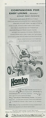 #ad 1955 Homko Power Lawn Mower Easy Living Traveler Scout Trimmer Print Ad SP22 $11.99