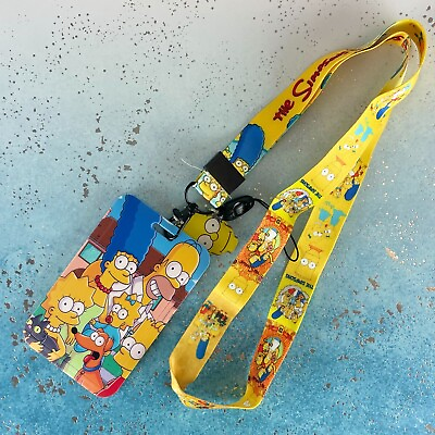 THE SIMPSONS LANYARD ID HOLDER ICONIC DESIGN SIMPSON WITH DOG $7.99