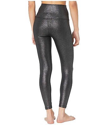 #ad Beyond Yoga Leggings Black Silver Twinkle High Waist Metallic Sparkle Women M $39.99