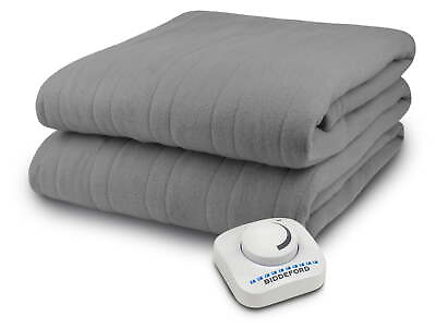 #ad Heated Electric Blanket Biddeford Bedding Full Grey $23.99