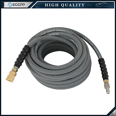 50FT 3 8quot; Pressure Washer Hose Non Marking 4000 PSI Gray With Couplers #ad $54.39