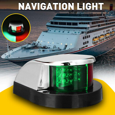 #ad Boat Navigation Lights Red Green LED Marine Navigation Light Boat Bow Light EOA $13.99
