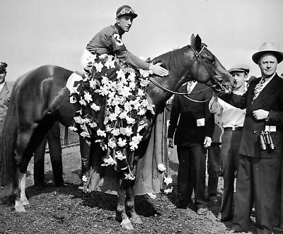 #ad Whirlaway 1943 Triple Crown Winner Jockey Eddie Arcaro 8x10 Photo $6.99