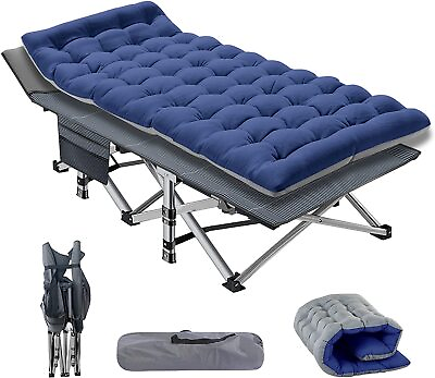 #ad Camping Cot for Adults Heavy Duty Comfortable Military Army Mattress Cot amp; Bag $65.99
